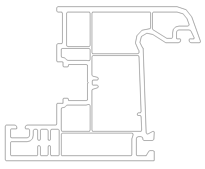 60 mm Pencere Kanat Profili